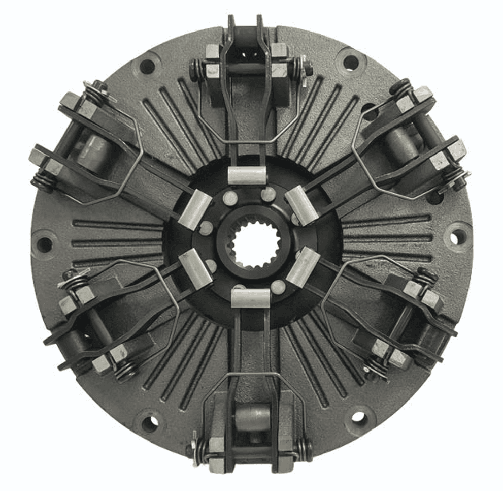 Dual-action agricultural machinery clutch 10‘’-1